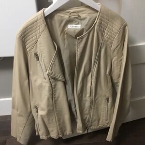 Calvin Klein Tan Jacket Plus-Size